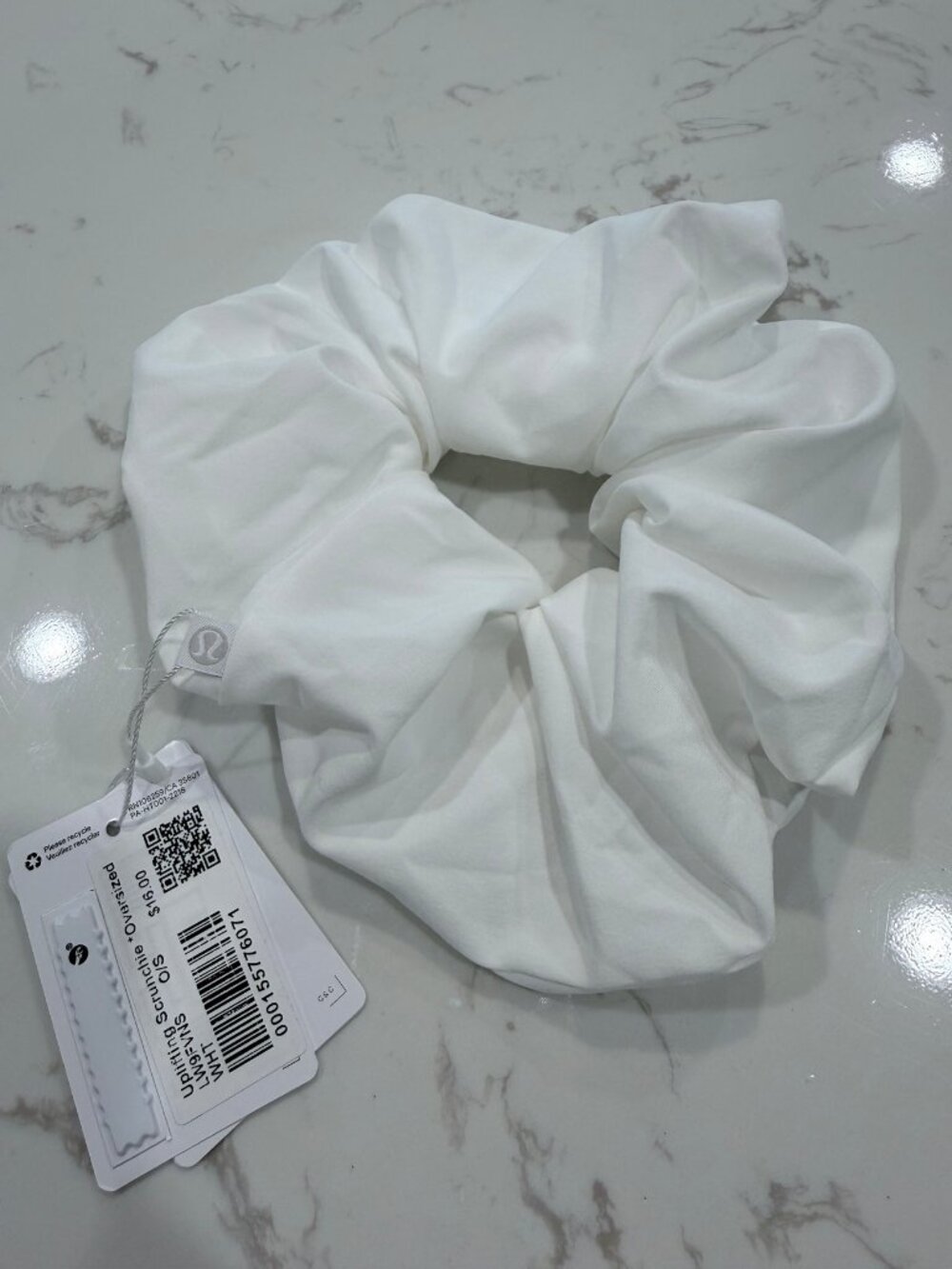 lululemon Uplifting Scrunchie Oversized White - New With Tags